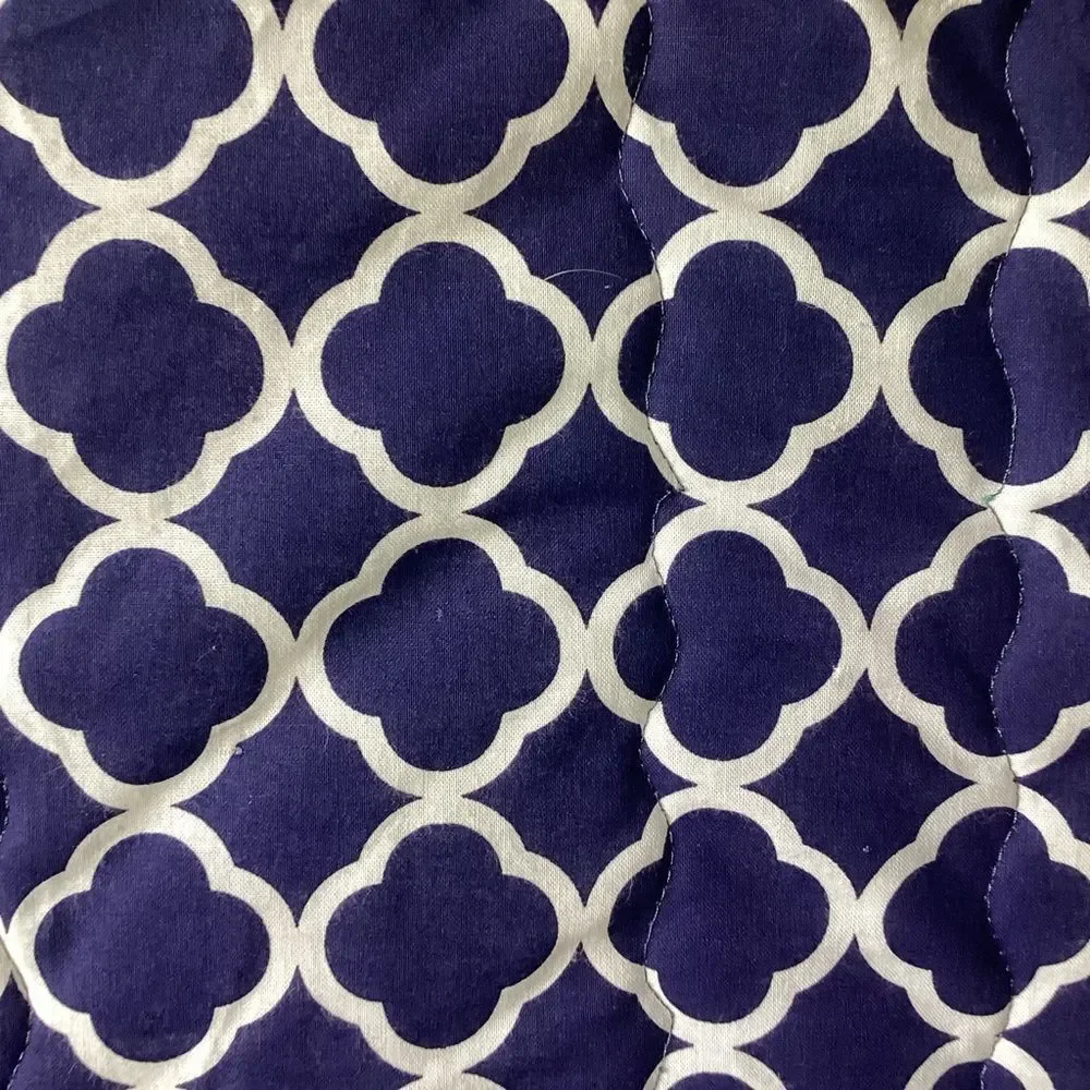 NWT. Hand Crafted Quilt of Blues, Purples and Turquoises